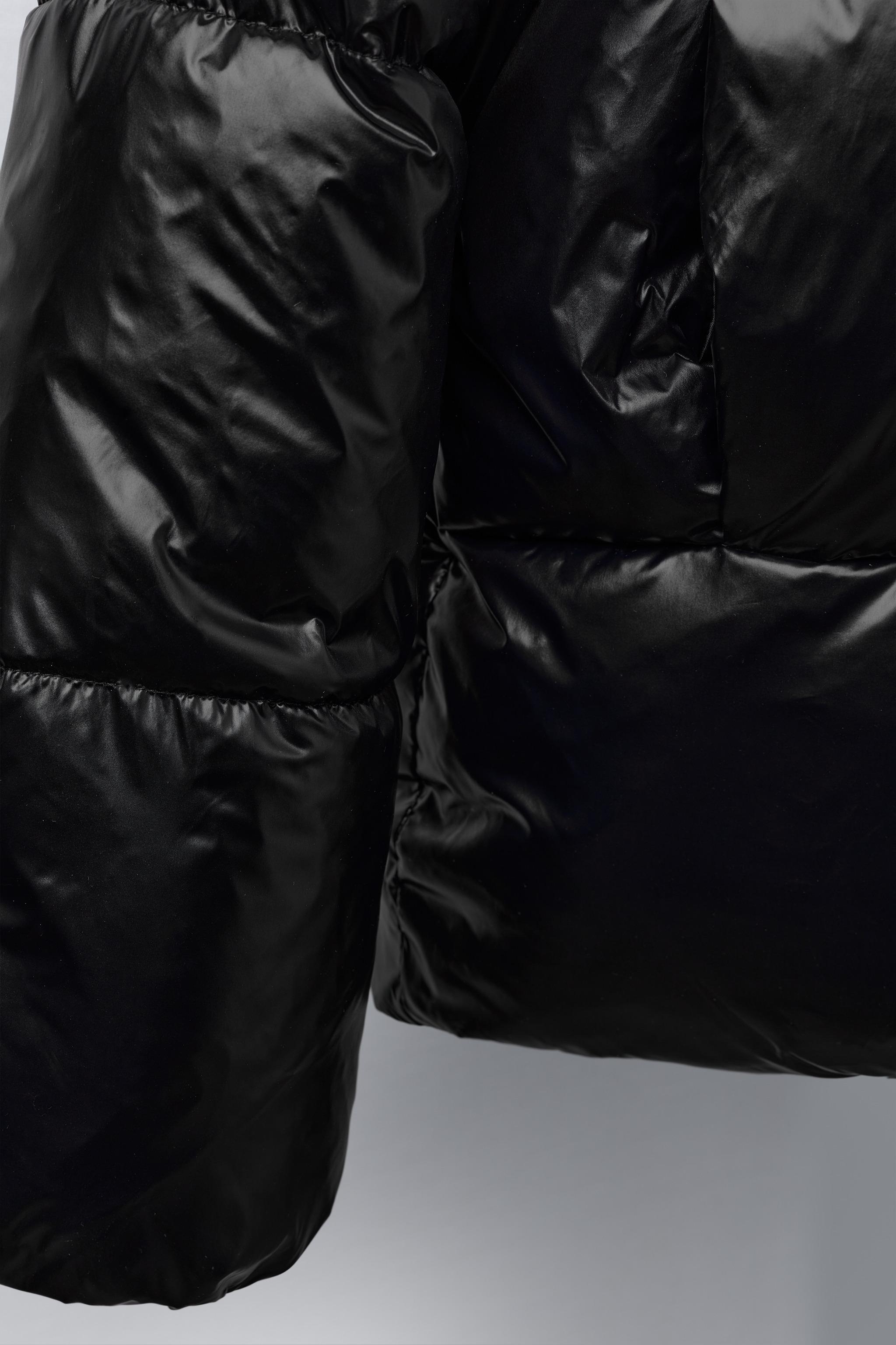 BLOUSON REMBOURRÉ À CAPUCHE BRILLANT DOUBLURE EFFET FOURRURE